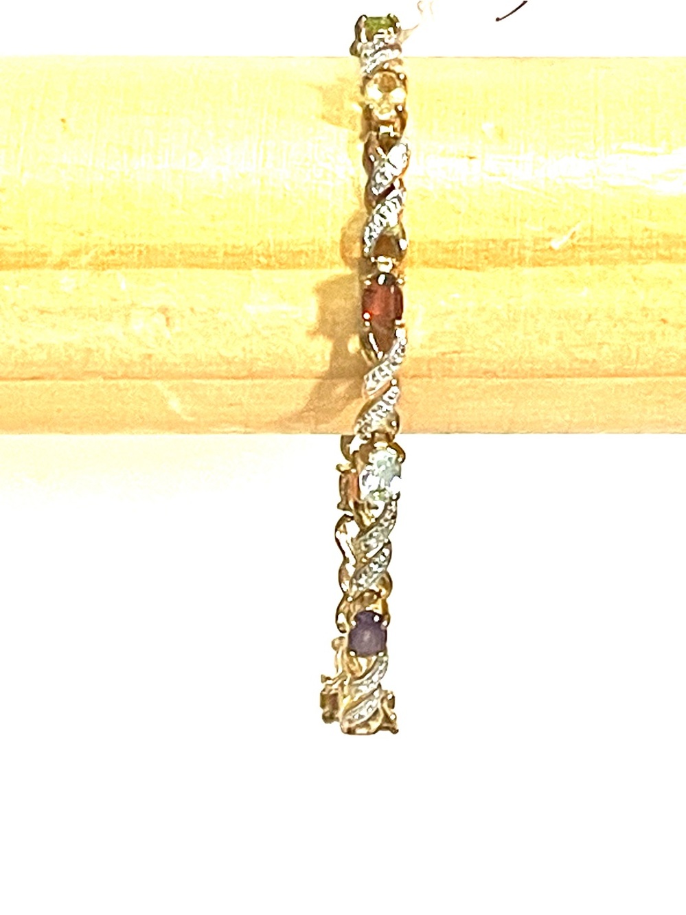 Sterling Gold Multi Gemstone Bracelet